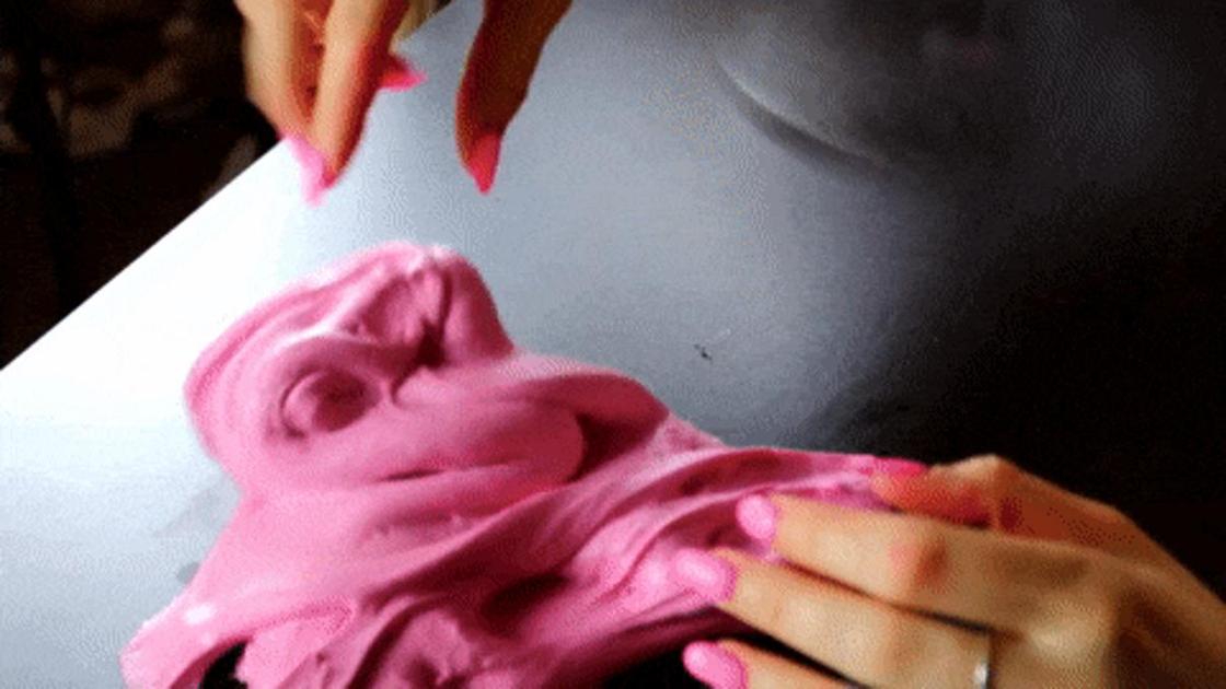 Как сделать большую розовую слизь